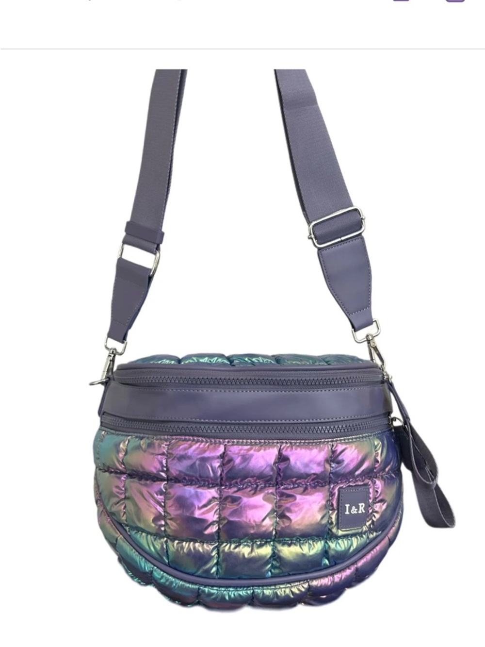 IRIS & RAINBOW Galaxy metallic lavender best version crossbody bag